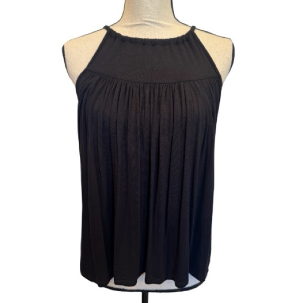 JJ Winks Built In Shelf Bra Tank Halter Black Tank Sleeveless Top Small